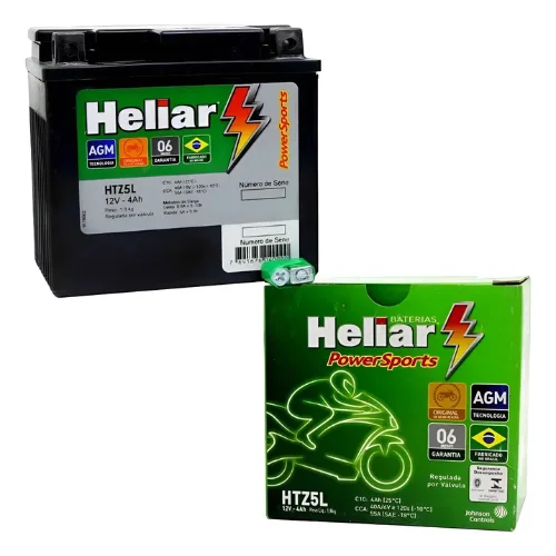 Bateria Moto CG 150 Heliar HTZ5L Powersports Selada 4Ah 12V – Vale a Pena? 3 Bateria moto CG 150 Heliar HTZ5L Powersports 4Ah 12V selada