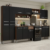 Armário de Cozinha Completa Modulada Compacta Madesa Emilly Balcão Rp Cor Rustic/Preto XAGREM2930017K